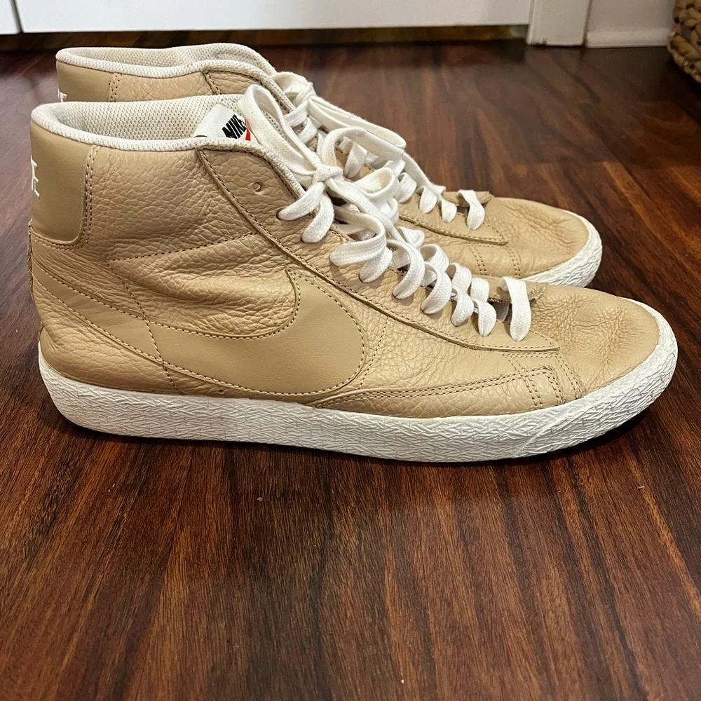Nike Blazer Mid Premium Linen Summit White Sneakers - Picture 7 of 7